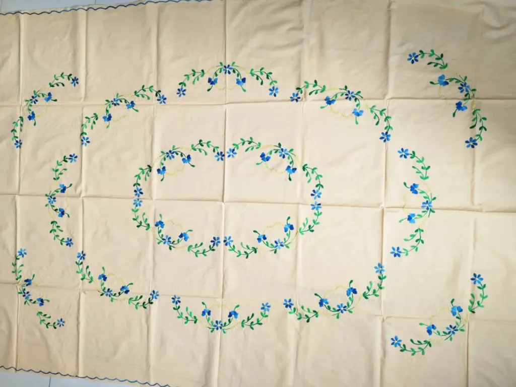 Hand Embrioderied Single Bedsheet