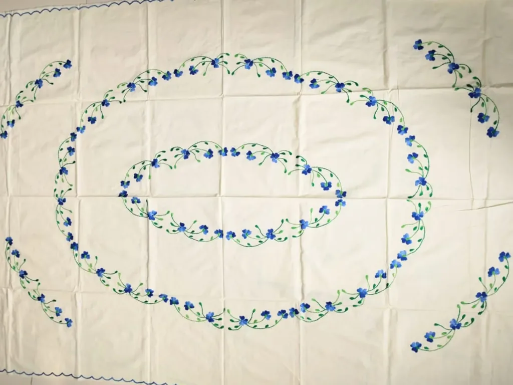 Hand Embrioderied Single Bedsheet