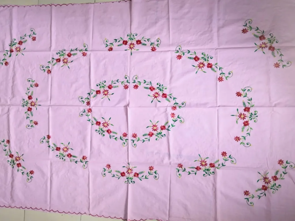 Hand Embrioderied Single Bedsheet