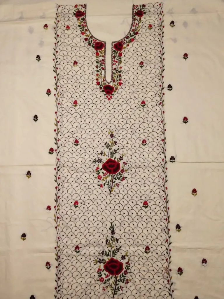 Cord Rose Unstitched Suit Material